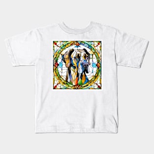 Stained Glass Great Dane Kids T-Shirt